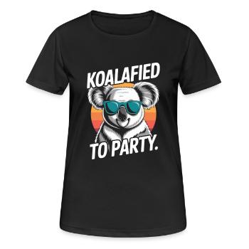 Koala with sunglasses – party atmosphere guaranteed - Women's Breathable T-Shirt - black - Front - AI Model Female 172 light (172cm)