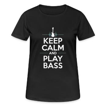 Bass Gitarrist Musiker Gear Funk Rock Jazz - Frauen T-Shirt atmungsaktiv - Schwarz - Vorne - AI Model Female 172 light (172cm)