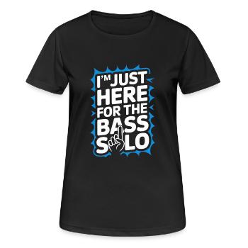 Bass Gitarrist Musiker Gear Funk Rock Jazz - Frauen T-Shirt atmungsaktiv - Schwarz - Vorne - AI Model Female 172 light (172cm)