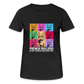Bouledogue français - T-shirt respirant Femme - noir - Devant - AI Model Female 172 light (172cm)