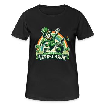 St. Patrick's Day Part-Time Leprechaun - Women's Breathable T-Shirt - black - Front - AI Model Female 172 light (172cm)