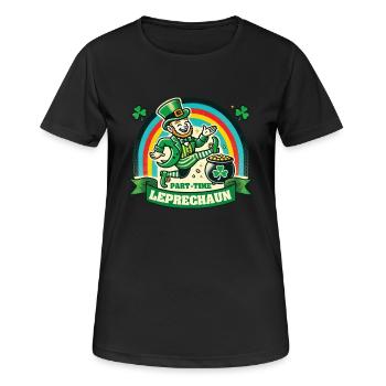 Part-time Leprechaun St. Patrick's Day Rainbow - Women's Breathable T-Shirt - black - Front - AI Model Female 172 light (172cm)
