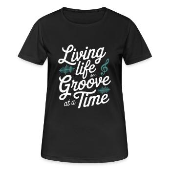 Bass Gitarrist Musiker Gear Funk Rock Jazz - Frauen T-Shirt atmungsaktiv - Schwarz - Vorne - AI Model Female 172 light (172cm)