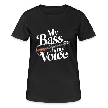Bass Gitarrist Musiker Gear Funk Rock Jazz - Frauen T-Shirt atmungsaktiv - Schwarz - Vorne - AI Model Female 172 light (172cm)