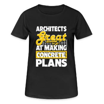 Architecte - T-shirt respirant Femme - noir - Devant - AI Model Female 172 light (172cm)