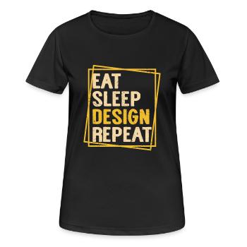 Architecte - T-shirt respirant Femme - noir - Devant - AI Model Female 172 light (172cm)