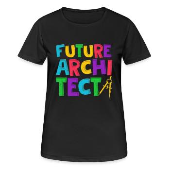 Architekt - Frauen T-Shirt atmungsaktiv - Schwarz - Vorne - AI Model Female 172 light (172cm)