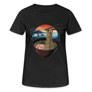 Art japonais du ramen - T-shirt respirant Femme - noir - Devant - AI Model Female 172 light (172cm)