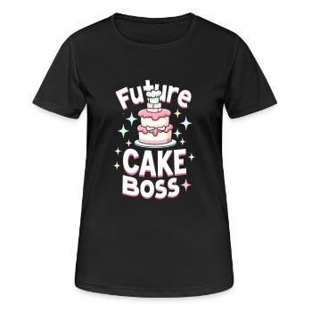 Candidat Junior en Boulangerie Jeune Chef Boulangerie - T-shirt respirant Femme - noir - Devant - AI Model Female 172 light (172cm)