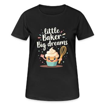 Candidat Junior en Boulangerie Jeune Chef Boulangerie - T-shirt respirant Femme - noir - Devant - AI Model Female 172 light (172cm)
