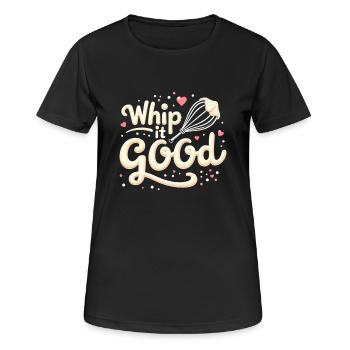 Candidat Junior en Boulangerie Jeune Chef Boulangerie - T-shirt respirant Femme - noir - Devant - AI Model Female 172 light (172cm)
