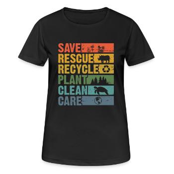 Jour de la Terre - T-shirt respirant Femme - noir - Devant - AI Model Female 172 light (172cm)