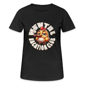 Mental Vacation Club - Frauen T-Shirt atmungsaktiv - Schwarz - Vorne - AI Model Female 172 light (172cm)