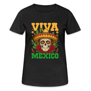 Viva Mexico - T-shirt respirant Femme - noir - Devant - AI Model Female 172 light (172cm)