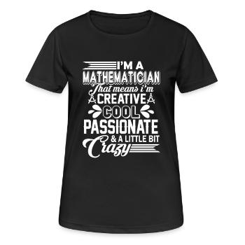 Mathematician Cool Crazy Mathematician - Women's Breathable T-Shirt - black - Front - AI Model Female 172 light (172cm)