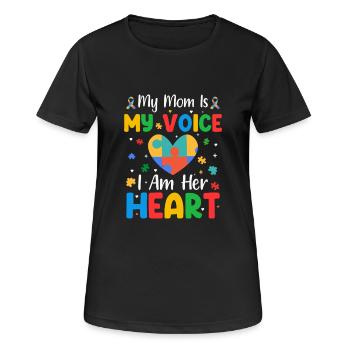 Autismus Autisten - Frauen T-Shirt atmungsaktiv - Schwarz - Vorne - AI Model Female 172 light (172cm)