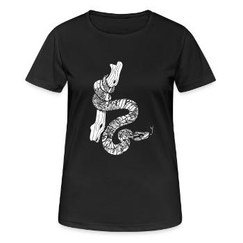 Boa Constrictor Floral Pattern - Women's Breathable T-Shirt - black - Front - AI Model Female 172 light (172cm)