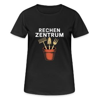 Rechen Zentrum Für Gartenliebhaber Im Stilvollen - Frauen T-Shirt atmungsaktiv - Schwarz - Vorne - AI Model Female 172 light (172cm)