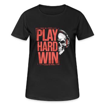 Style gamer avec crâne - T-shirt respirant Femme - noir - Devant - AI Model Female 172 light (172cm)