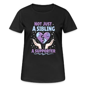 Autism siblings - Women's Breathable T-Shirt - black - Front - AI Model Female 172 light (172cm)