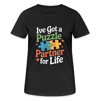 Autism siblings - Women's Breathable T-Shirt - black - Front - AI Model Female 172 light (172cm)
