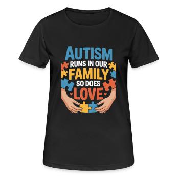 Autism siblings - Women's Breathable T-Shirt - black - Front - AI Model Female 172 light (172cm)