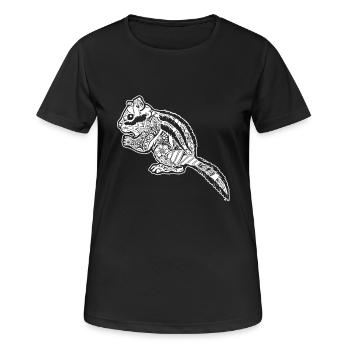 Chipmunk Chipmunk Floral Pattern - Women's Breathable T-Shirt - black - Front - AI Model Female 172 light (172cm)