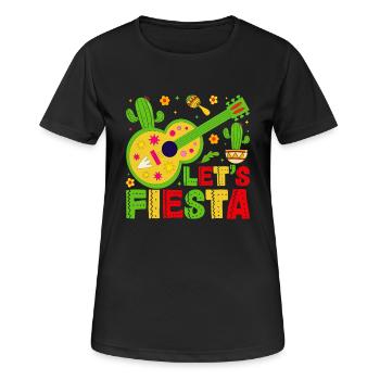 Let's Fiesta - Frauen T-Shirt atmungsaktiv - Schwarz - Vorne - AI Model Female 172 light (172cm)