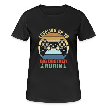 Passer à nouveau au niveau Big Bro - T-shirt respirant Femme - noir - Devant - AI Model Female 172 light (172cm)