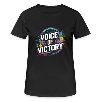 Mädchen In Esports Shoutcaster Gaming -kommentar - Frauen T-Shirt atmungsaktiv - Schwarz - Vorne - AI Model Female 172 light (172cm)