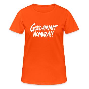 Goddammit Nomura – Simple Design - Women's Breathable T-Shirt - neon orange - Front - AI Model Female 172 dark (172cm)