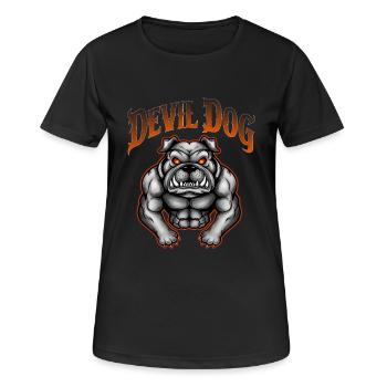 DEVIL DOG - Women's Breathable T-Shirt - black - Front - AI Model Female 172 light (172cm)