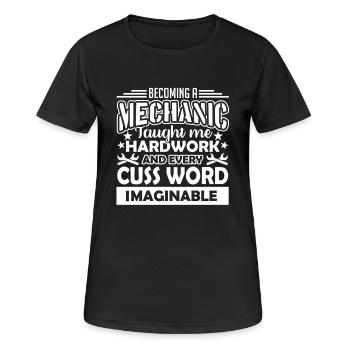 Mechanic Becoming A Mechanic - Women's Breathable T-Shirt - black - Front - AI Model Female 172 light (172cm)