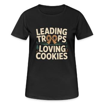 Dad Girl Scout Leader Proud Troop Support Scout - Frauen T-Shirt atmungsaktiv - Schwarz - Vorne - AI Model Female 172 light (172cm)
