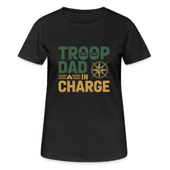 Dad Girl Scout Leader Proud Troop Support Scout - Frauen T-Shirt atmungsaktiv - Schwarz - Vorne - AI Model Female 172 light (172cm)
