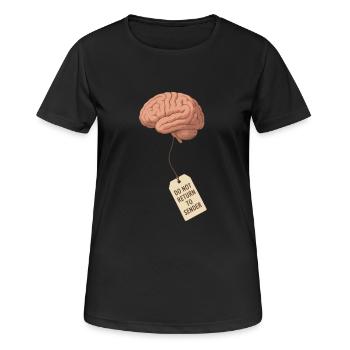 Do Not Return to Sender – Brain Seeks Owner - Women's Breathable T-Shirt - black - Front - AI Model Female 172 light (172cm)