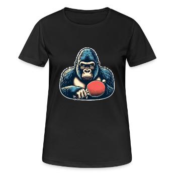 Ping-pong - T-shirt respirant Femme - noir - Devant - AI Model Female 172 light (172cm)