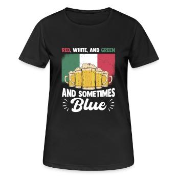 Fiesta mexicaine Siesta Rouge Blanc Vert Bleu - T-shirt respirant Femme - noir - Devant - AI Model Female 172 light (172cm)