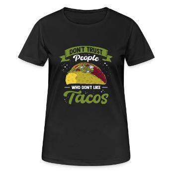 Mexico Tacos Mexican Tacos - Women's Breathable T-Shirt - black - Front - AI Model Female 172 light (172cm)