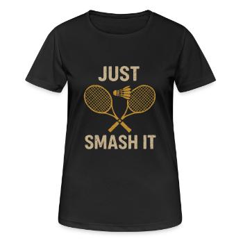 Einfach smashen! - Frauen T-Shirt atmungsaktiv - Schwarz - Vorne - AI Model Female 172 light (172cm)