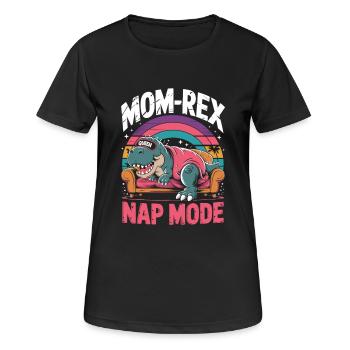 Funny Dino Queen Shirt - Women's Breathable T-Shirt - black - Front - AI Model Female 172 light (172cm)