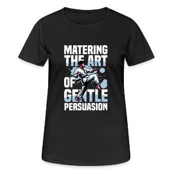 Master the art of gentle persuasion - Women's Breathable T-Shirt - black - Front - AI Model Female 172 light (172cm)