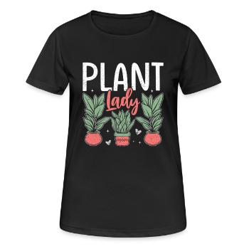 Plant Lady - Frauen T-Shirt atmungsaktiv - Schwarz - Vorne - AI Model Female 172 light (172cm)