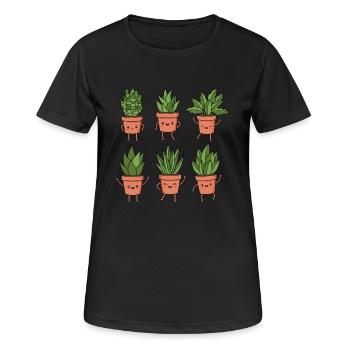 Plant - Women's Breathable T-Shirt - black - Front - AI Model Female 172 light (172cm)