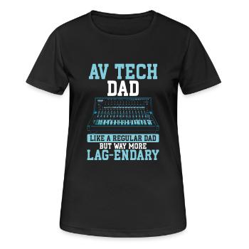 AV technology AV technician Audiovisual technician - Women's Breathable T-Shirt - black - Front - AI Model Female 172 light (172cm)