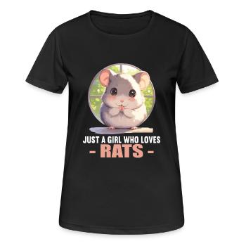 Rat Rat - Women's Breathable T-Shirt - black - Front - AI Model Female 172 light (172cm)
