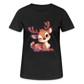 Renne Renne - T-shirt respirant Femme - noir - Devant - AI Model Female 172 light (172cm)