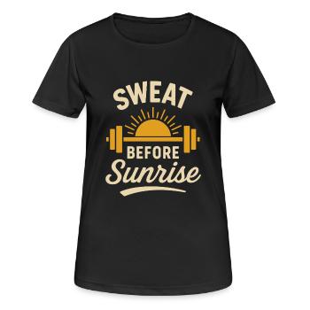 Morning Gym Entraînement matinal régulier Discipline - T-shirt respirant Femme - noir - Devant - AI Model Female 172 light (172cm)