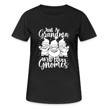 Gnome Costume Men Just A Grandma Who Loves Gnome - Frauen T-Shirt atmungsaktiv - Schwarz - Vorne - AI Model Female 172 light (172cm)