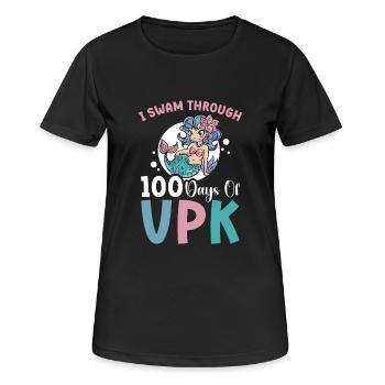 Ich Schwamm 100 Tage VPK Durch - Frauen T-Shirt atmungsaktiv - Schwarz - Vorne - AI Model Female 172 light (172cm)